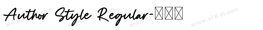 Author Style Regular字体转换